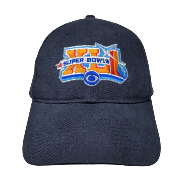 HeadStart Men's Slideback Hat Blue OSFM Embroidered NFL Super Bowl XLI CBS Logo - Picture 1 of 7